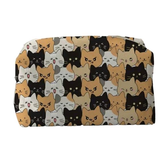 Cat Pattern Pouch / Makeup Bag - Picture 1 of 3